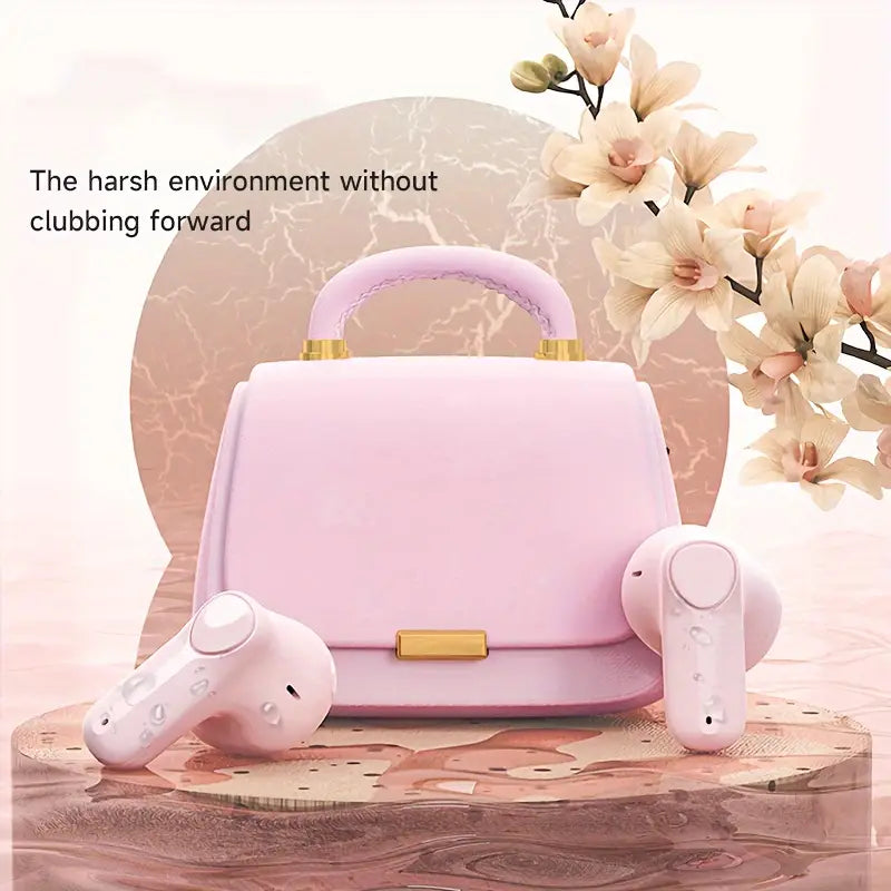 Girl fashionable handbag pink Wireless Headset