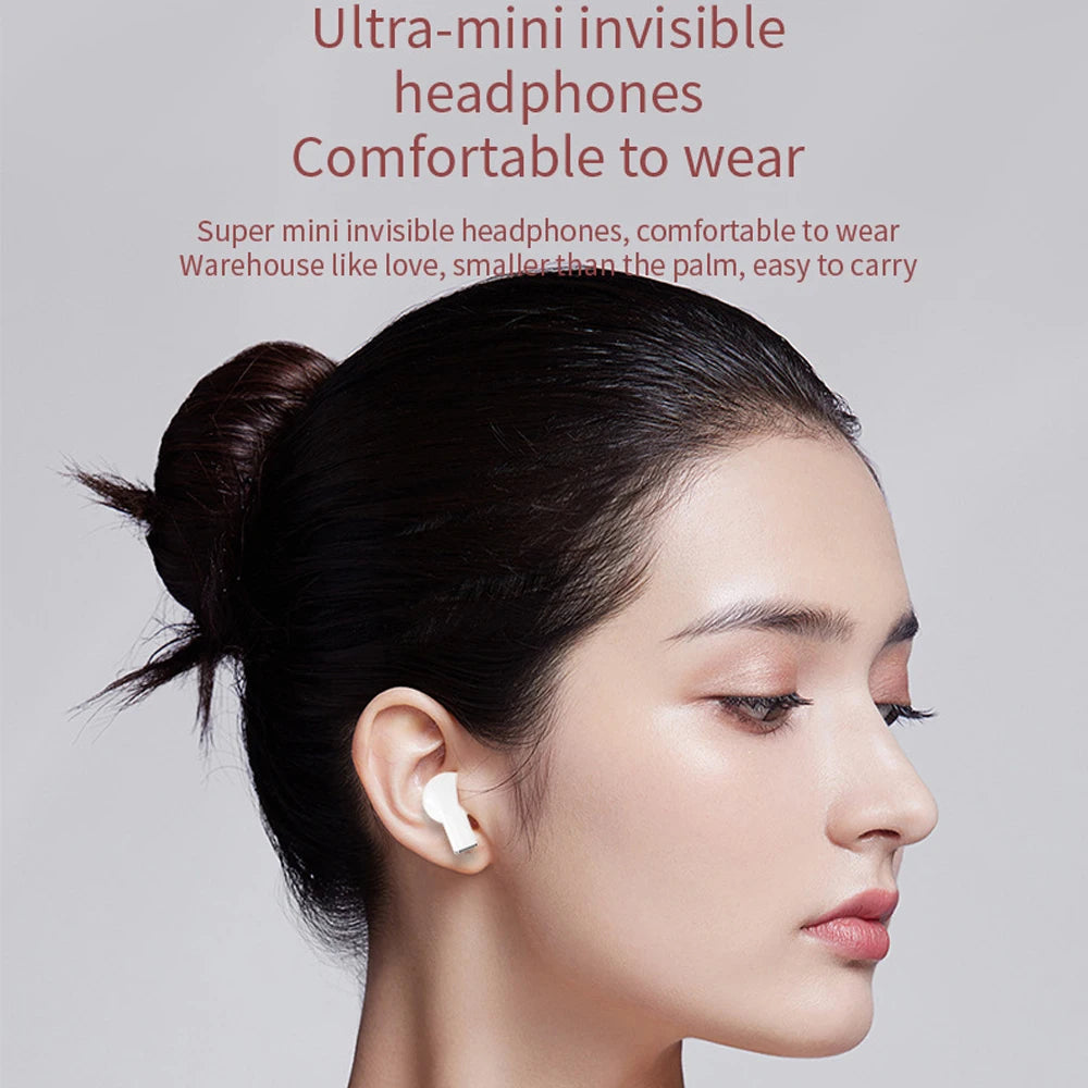 Pink Heart Design Wireless Earphones for Girls