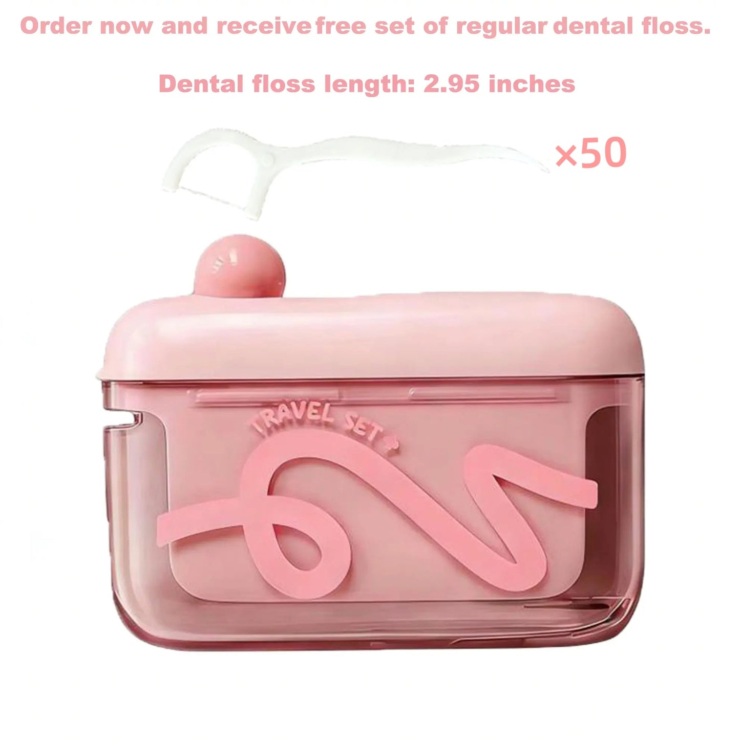 Travel-sized storage case - features an automatic pop-up dispenser, portable and refillable