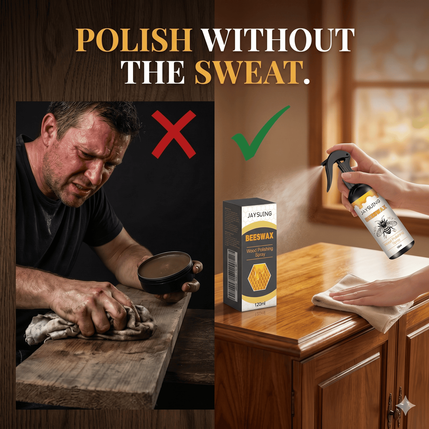 🔥Limited Time 66% Off✨🪵Beeswax Wood Polishing Spray