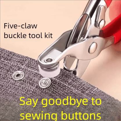 🔥HOT SALE 49% OFF✨100 pcs Invisible Colored Metal Buckle & Manual Pressure Pliers Kit