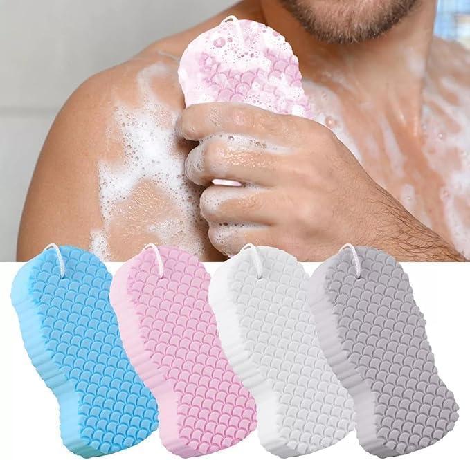 Magic Exfoliating Bath Spongeonge,3D Super Soft Exfoliating Bath Sponge, Skin Friendly and Reusable for Adults Children and Pregnant Women detail view