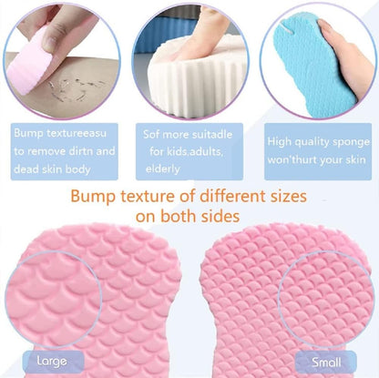 Magic Exfoliating Bath Spongeonge,3D Super Soft Exfoliating Bath Sponge, Skin Friendly and Reusable for Adults Children and Pregnant Women