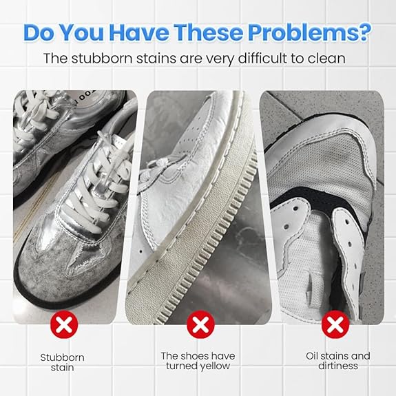 👟White Shoe Cleaner Cream | Multipurpose No-Wash Solid Comes with Sponge