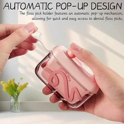 Travel-sized storage case - features an automatic pop-up dispenser, portable and refillable