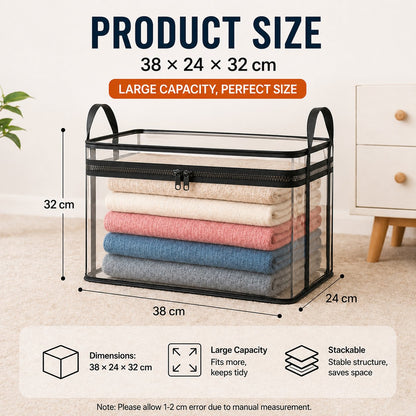🌓Last Day 49% OFF📦Large Heavy-Duty Thick Plastic Clear Storage Bag for Clothes, Moving & Storage