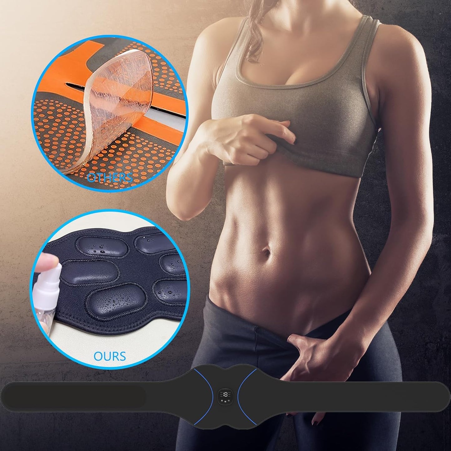 Abdominal Toning Belt Workout, ABS Stimulator