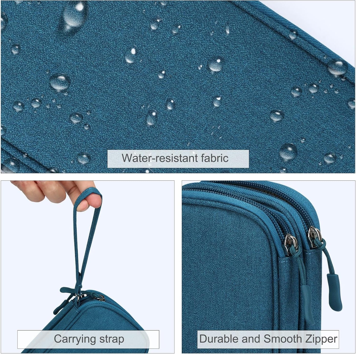 🔥Don’t Miss Out🔥Travel Cable Organizer Pouch, Double Layers All-in-One Storage Bag for Cord