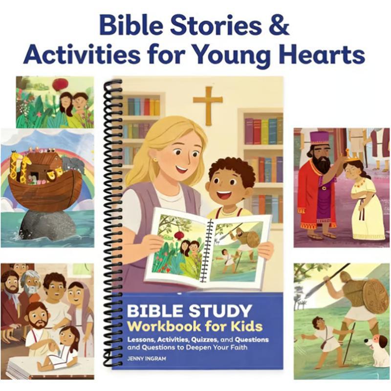 🔥Buy 2 Save 10%🔥Bible Study Workbook for Kids Notebook