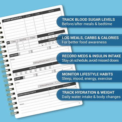 📘Buy 2 Free Shipping✨Special for Diabetes🔥Diabetes Tracker Book with Food List