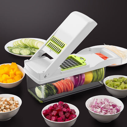 16-in-1 Premium Veggies Chopper – Effortless Vegetable & Fruit Preparation for Your Kitchen