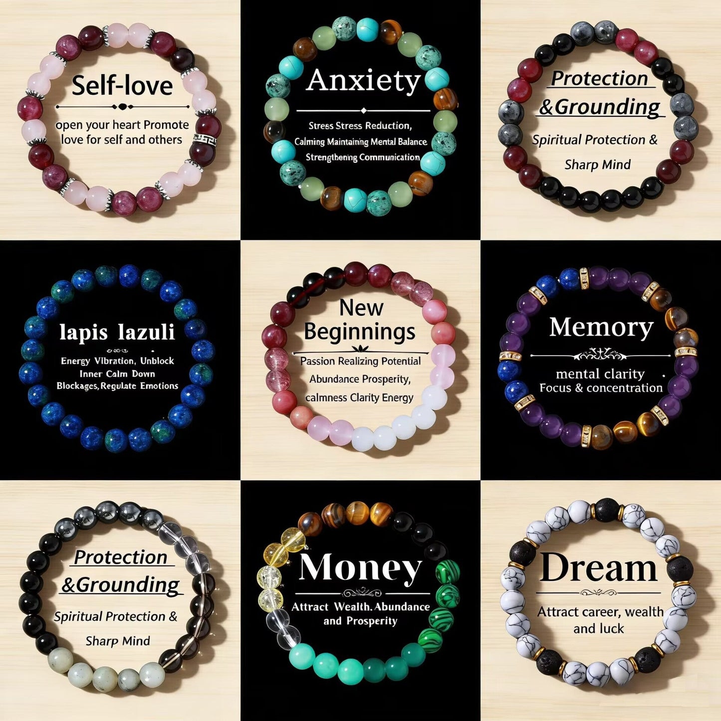 🔥Money Attraction Bracelet with Green Aventurine & Tiger Eye
