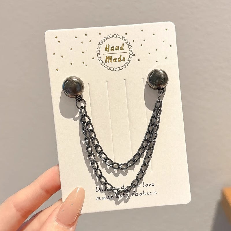 🔥2026 New Magnetic Chain Buckle for Pants Hem Fixing, Anti-Dragging, Clothing Shortening, and Decorative Hem Clips