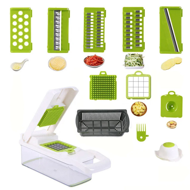 16-in-1 Premium Veggies Chopper – Effortless Vegetable & Fruit Preparation for Your Kitchen