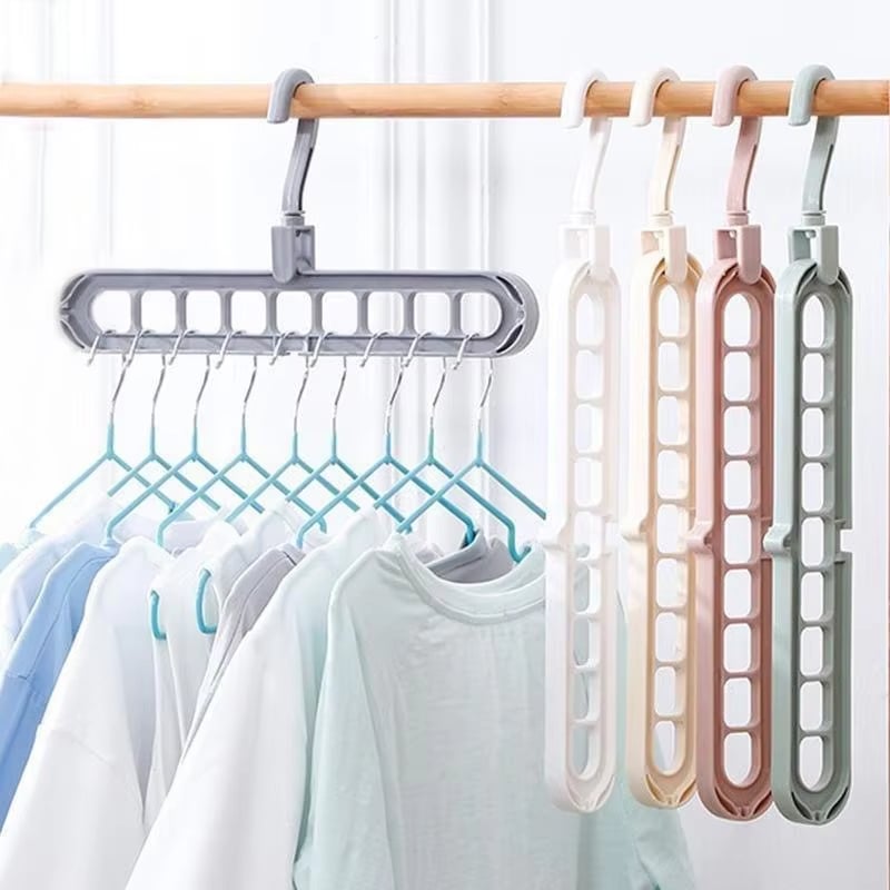 9-in-1 Space Saver! –🤩Rotating Windproof Clothes Organizer (2pcs)
