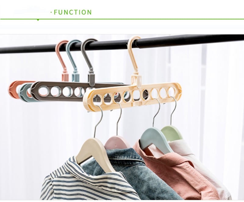 9-in-1 Space Saver! –🤩Rotating Windproof Clothes Organizer (2pcs)