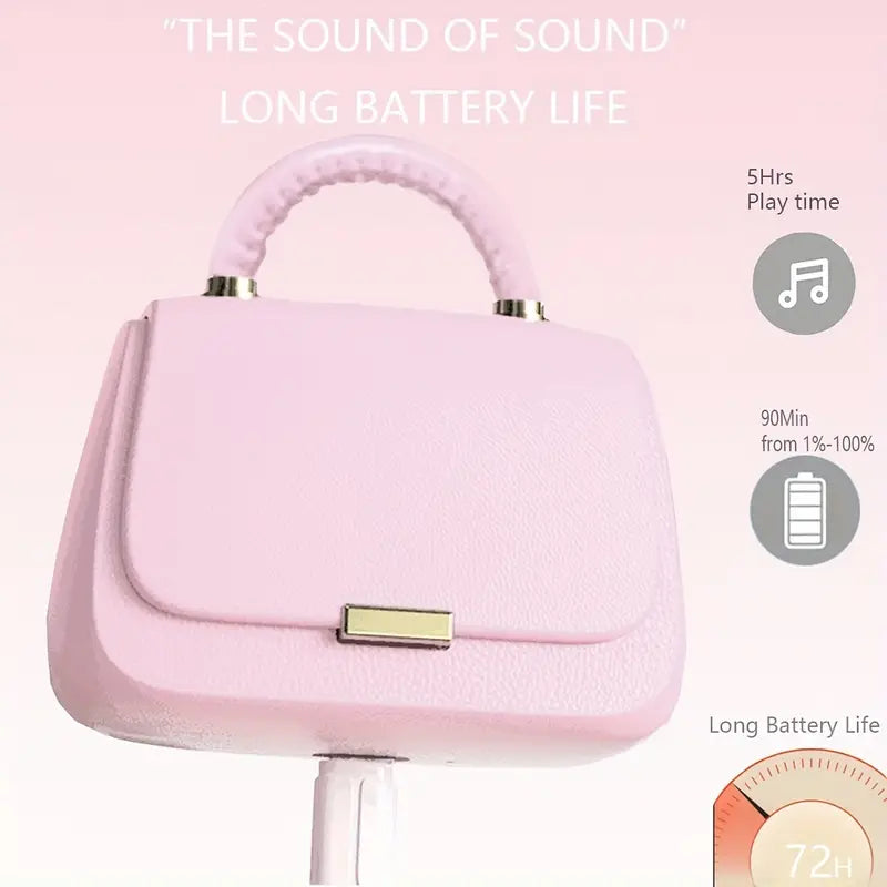 Girl fashionable  handbag pink Wireless Headset