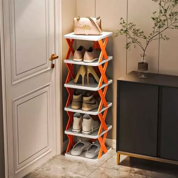 X-Shaped Shoe Rack