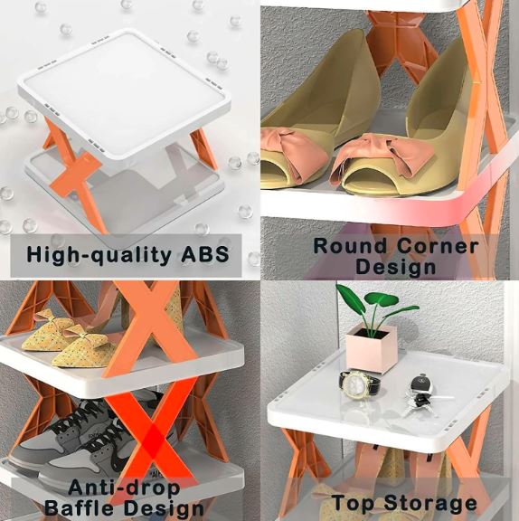 X-Shaped Shoe Rack