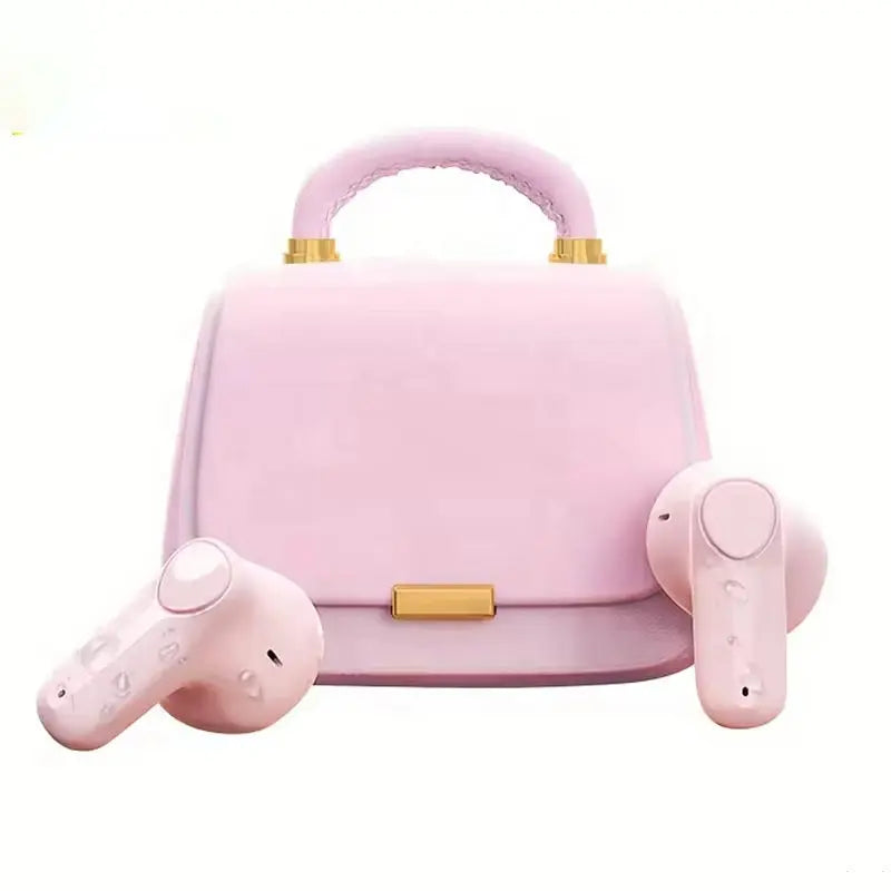 Girl fashionable  handbag pink Wireless Headset