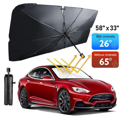 Foldable UV Sun Shade Umbrella for Car Windshield