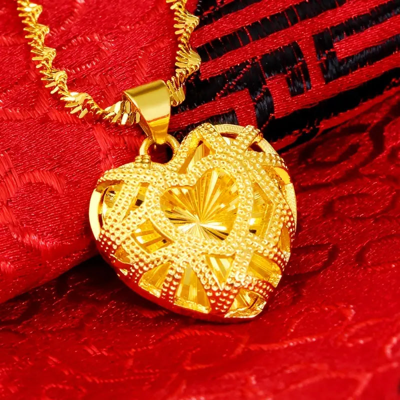 Gold 18k Heart Necklace for Women