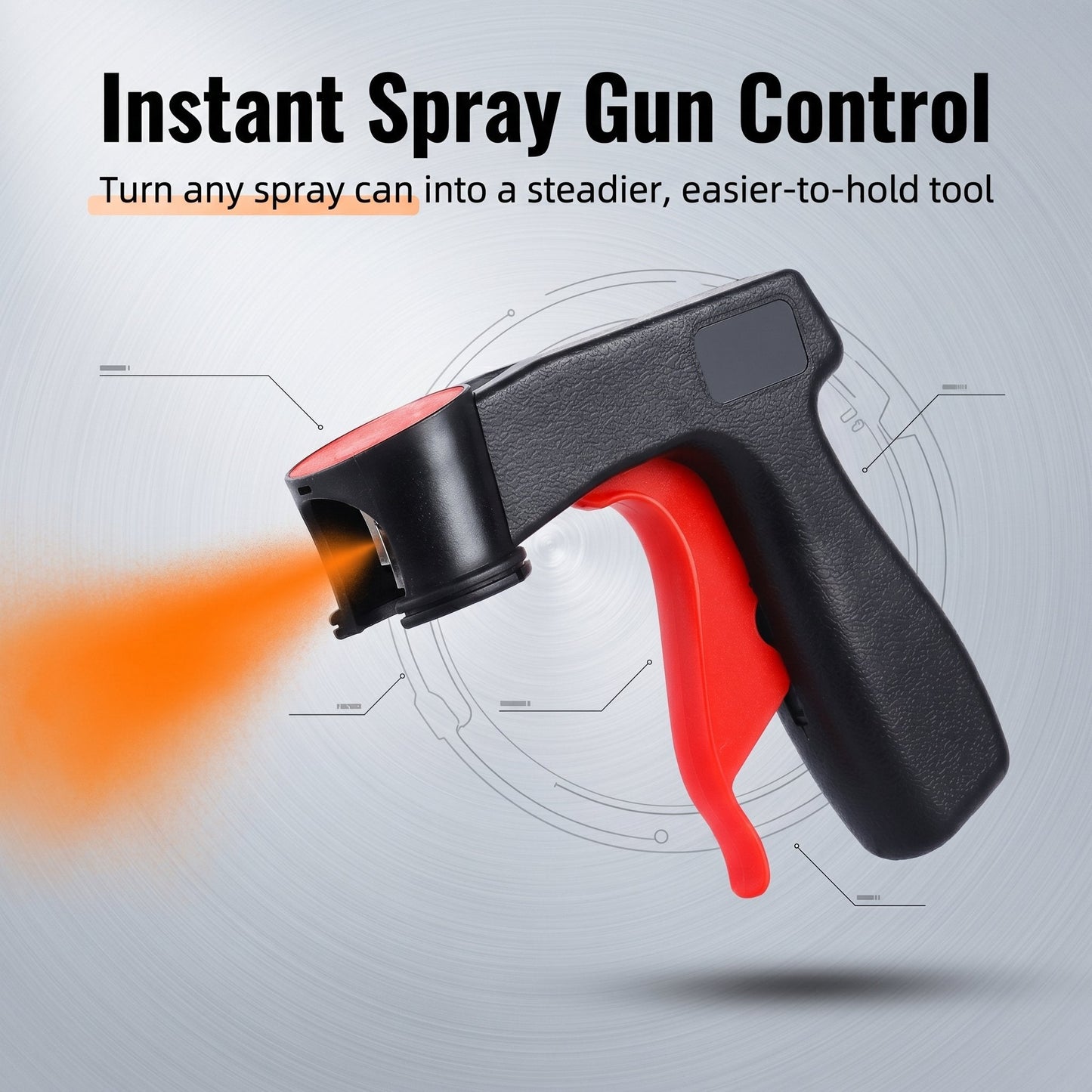 🔫Universal Professional Spray Can Handle - Ergonomic Aerosol Trigger Grip for DIY Painting, Car Refinishing, & Home Furniture Makeovers - Fits All Standard Cans