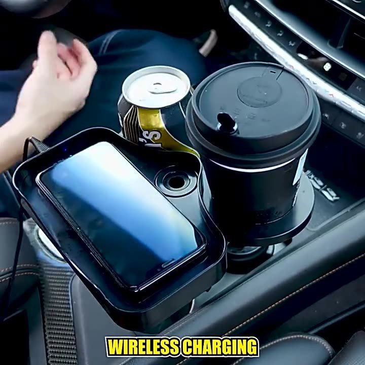 Car Cup Holder With Wireless Charging