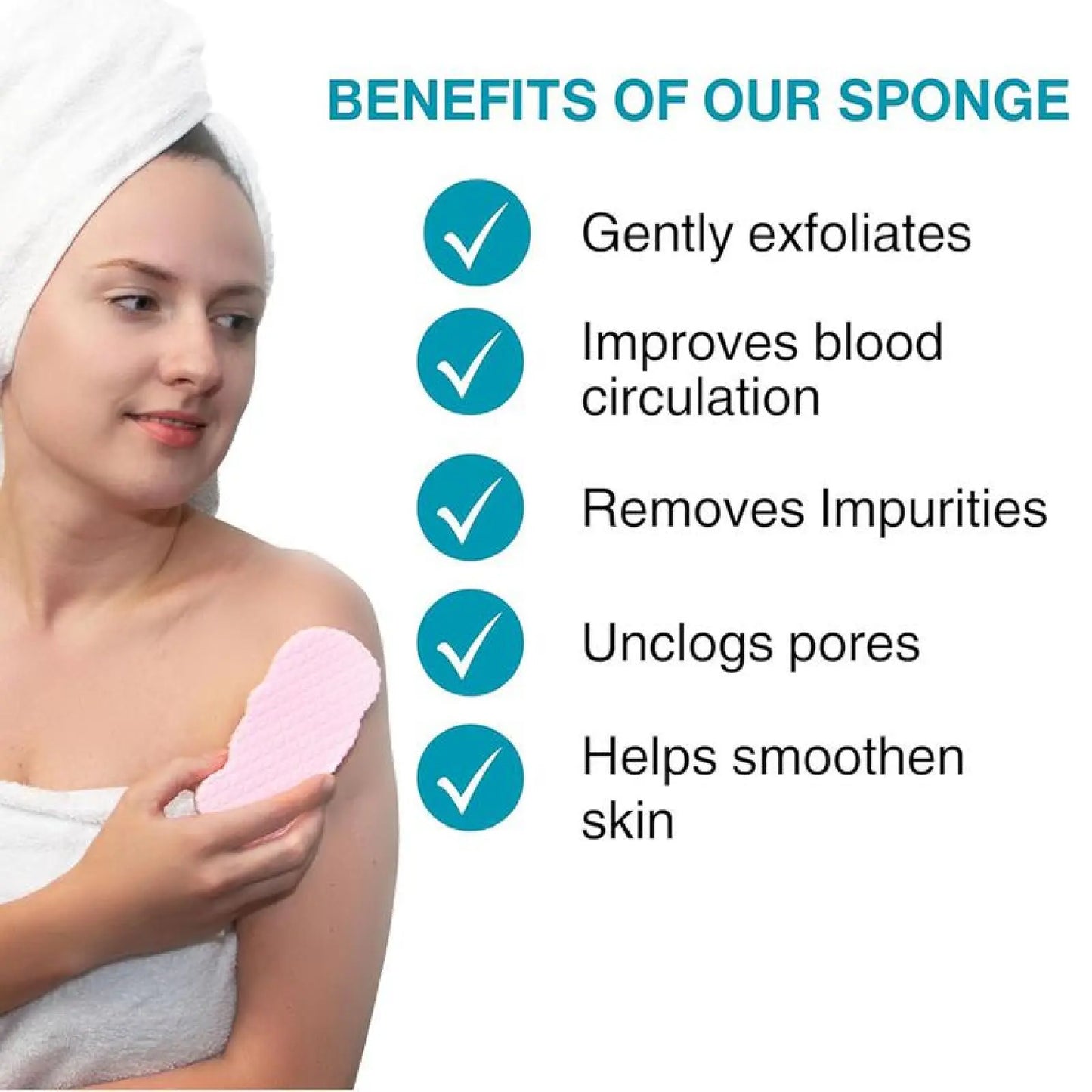 Magic Exfoliating Bath Spongeonge,3D Super Soft Exfoliating Bath Sponge, Skin Friendly and Reusable for Adults Children and Pregnant Women