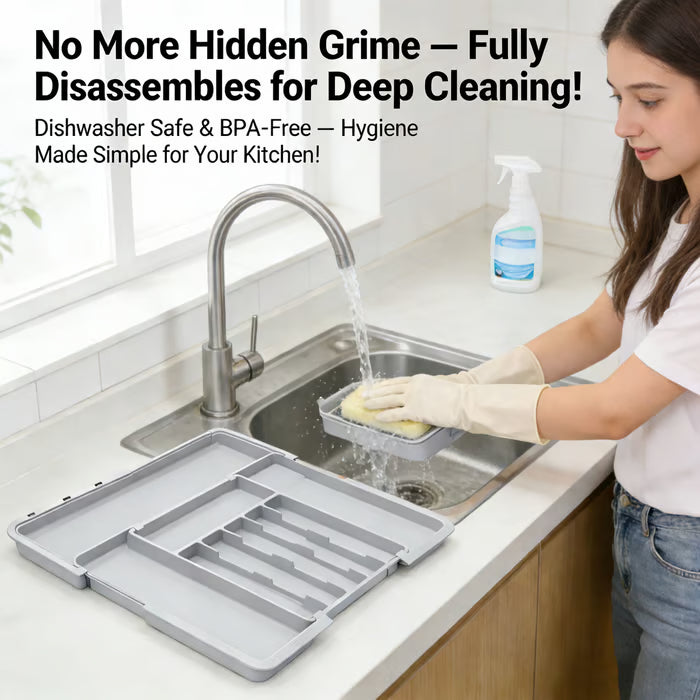 FREE SHIPPING🔥🔥Expandable Kitchen Utensil Drawer Tray detail view