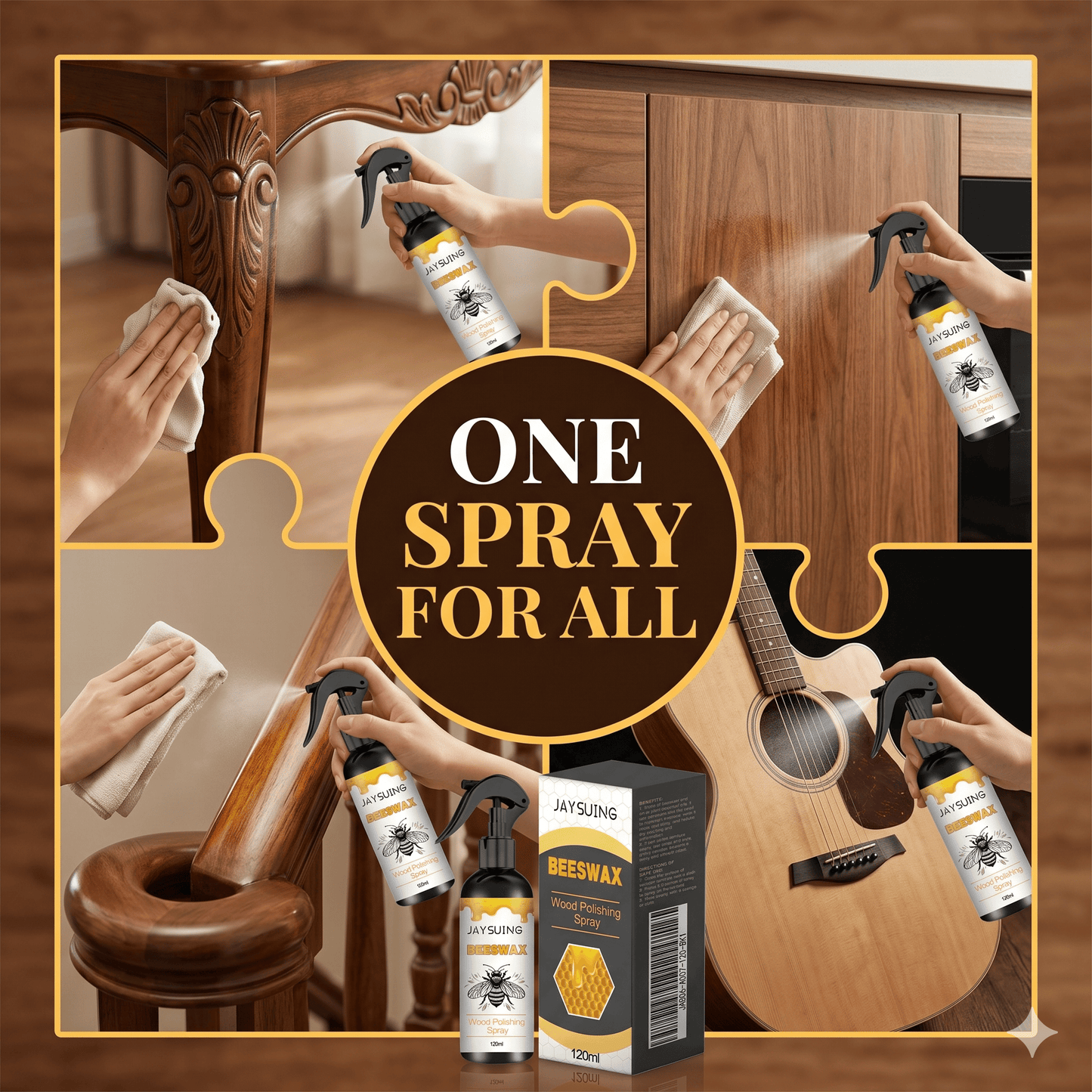 🔥Limited Time 66% Off✨🪵Beeswax Wood Polishing Spray