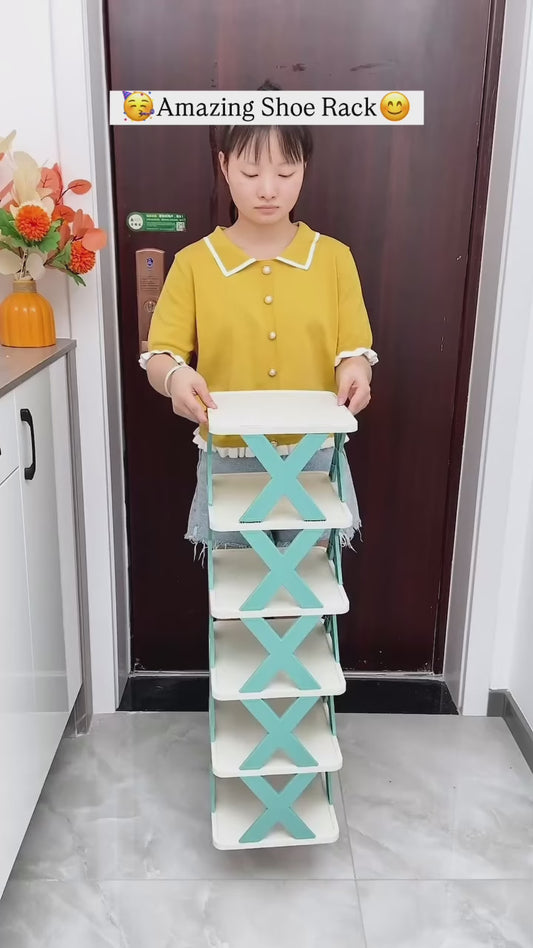 X-Shaped Shoe Rack